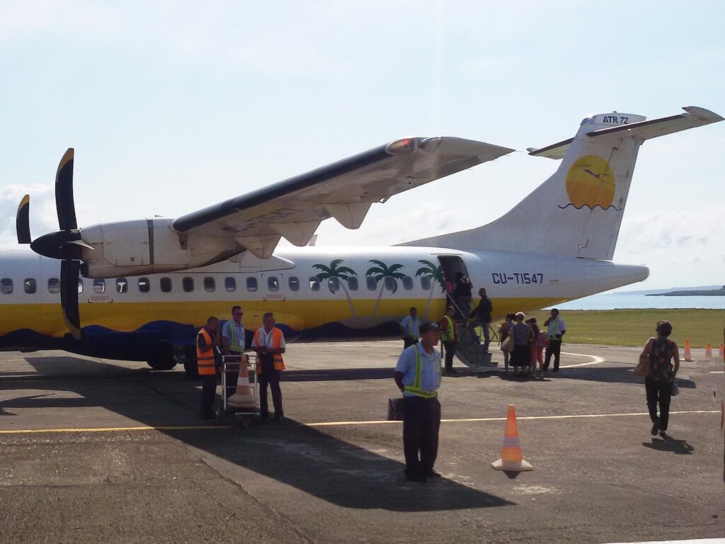 Plane at the airport of Baracoa