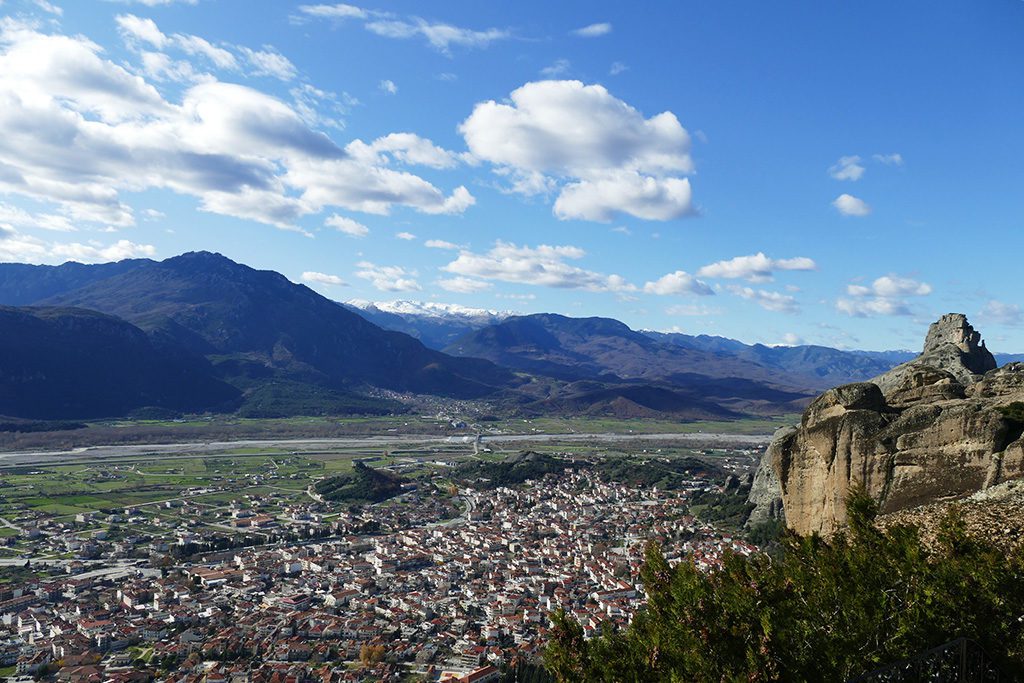 View from St. Stephen in Meteora, Greece