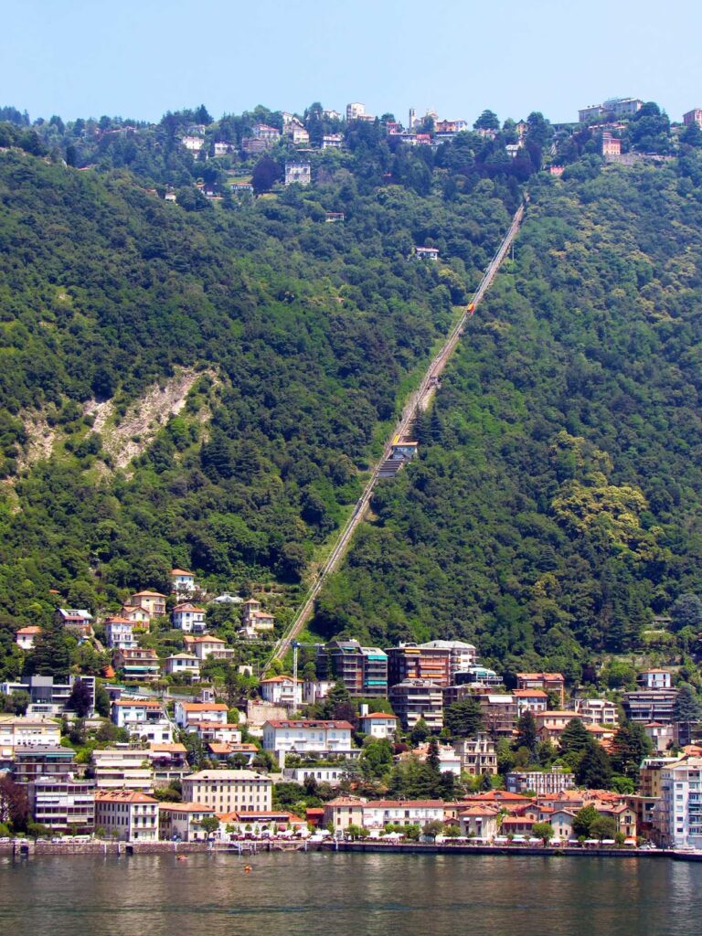 The funicular going from Como to Brunate.