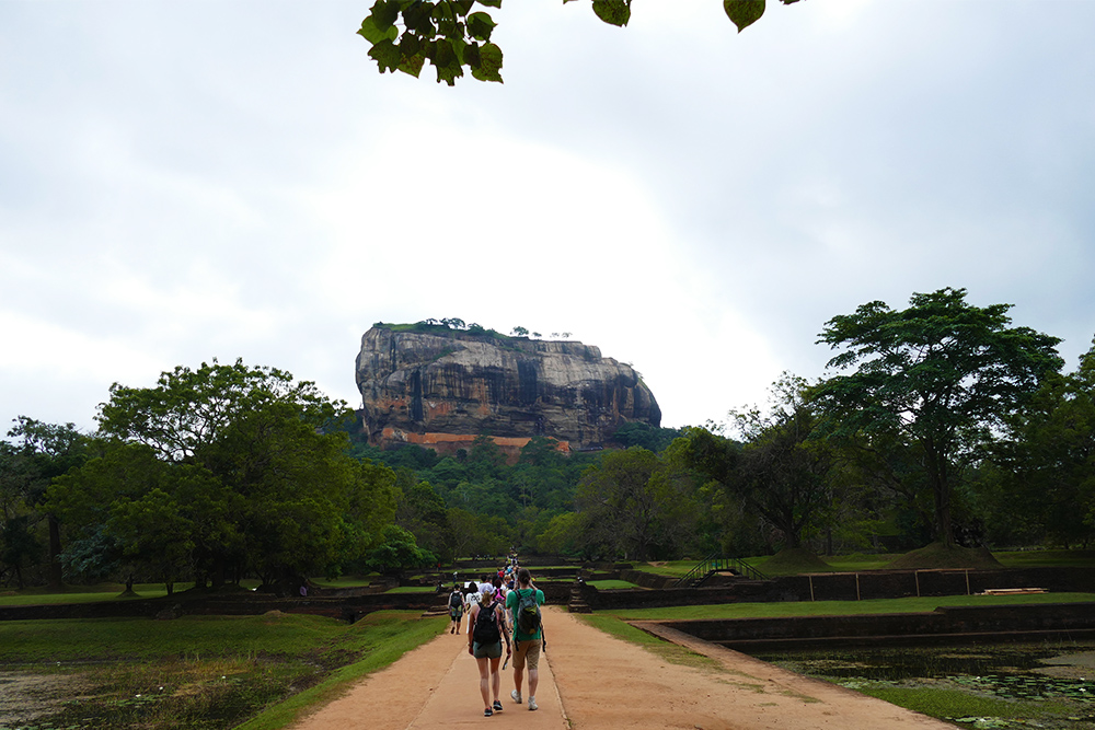 Lion Rock in Sigiriya before a daytrip to Dambulla